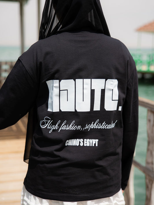 BLACK LONG SLEEVE T-SHIRT