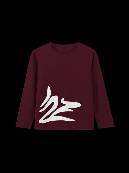 Burgundy long sleeve t-shirt