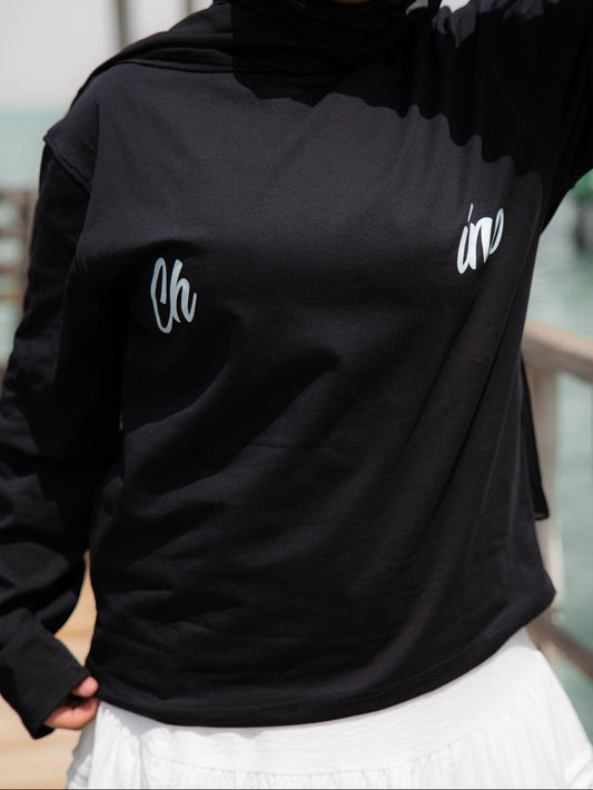 BLACK LONG SLEEVE T-SHIRT