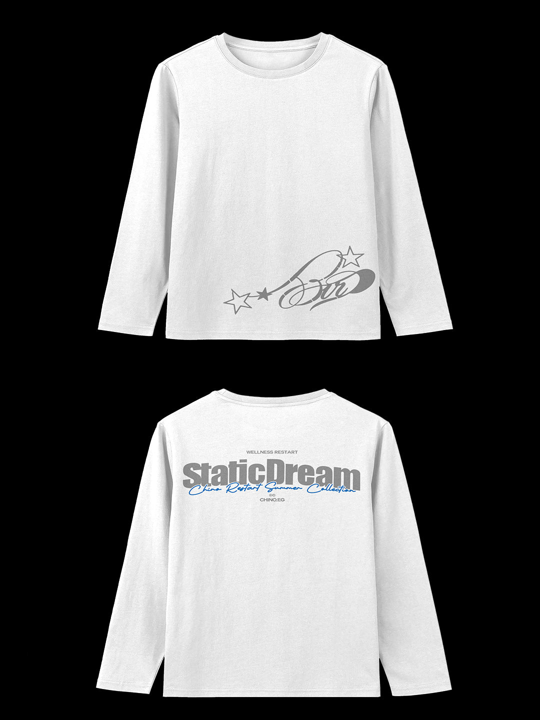 WHITE LONG SLEEVE T-SHIRT